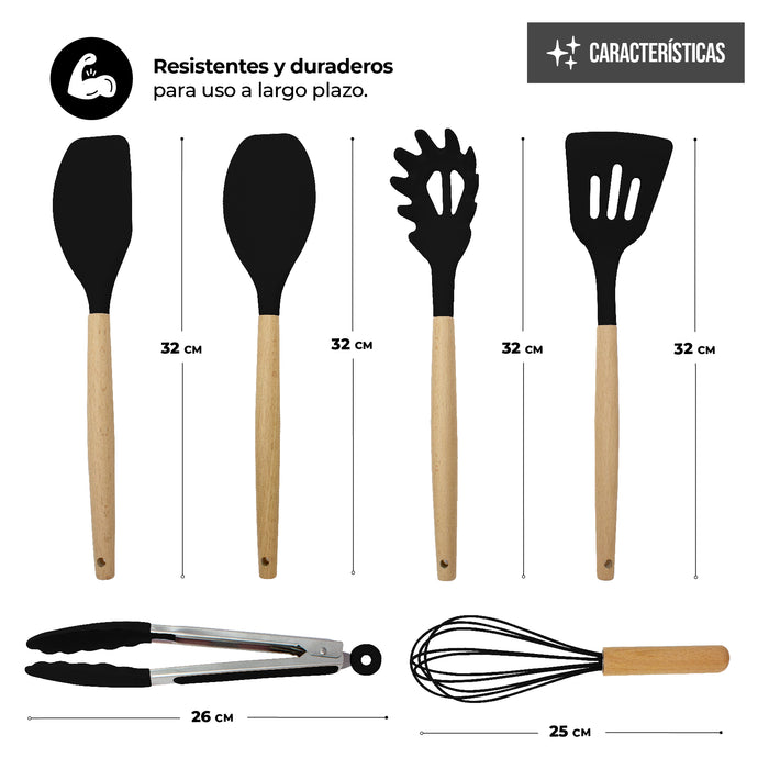 Juego de Utensilios de Silicon 12 Piezas