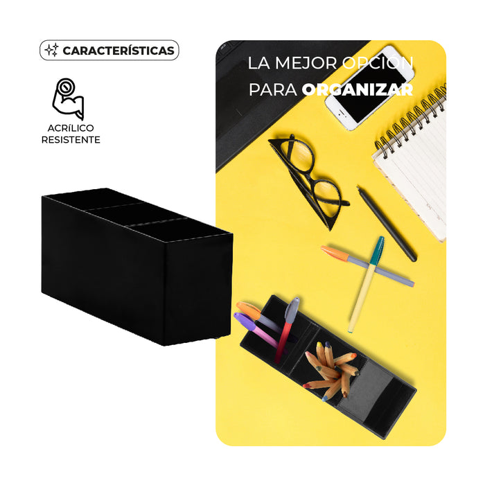 Contenedor Acrilico 3 Secciones