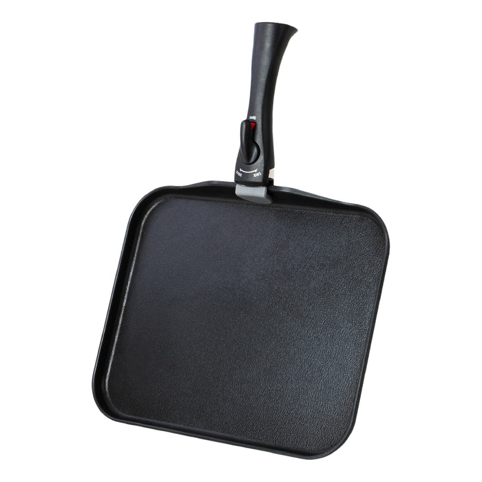 Sartén Comal Rectangular Multiusos Con Mango Desmontable