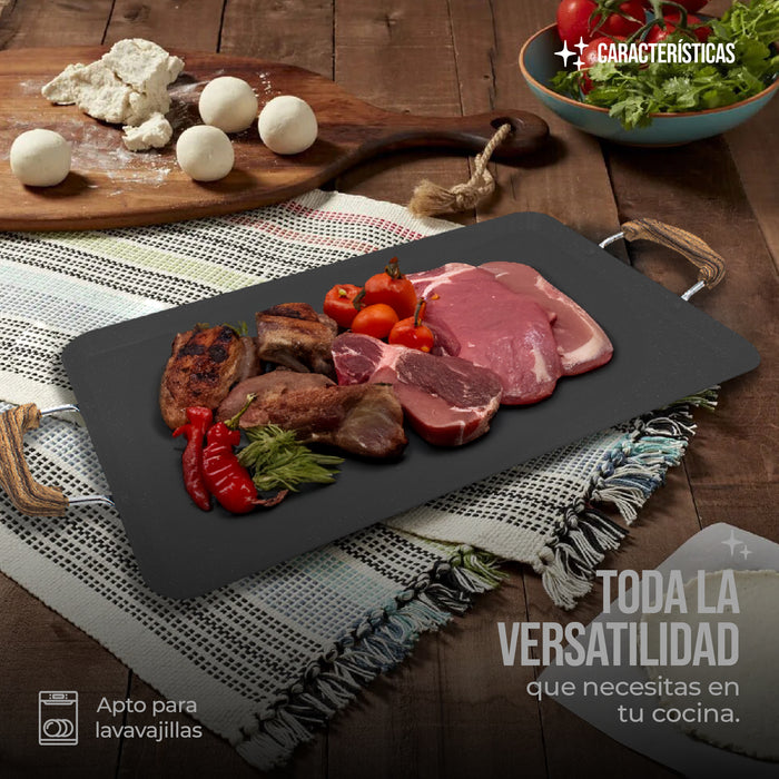 Comal Rectangular Love Cook Con Recubrimiento De Marmol