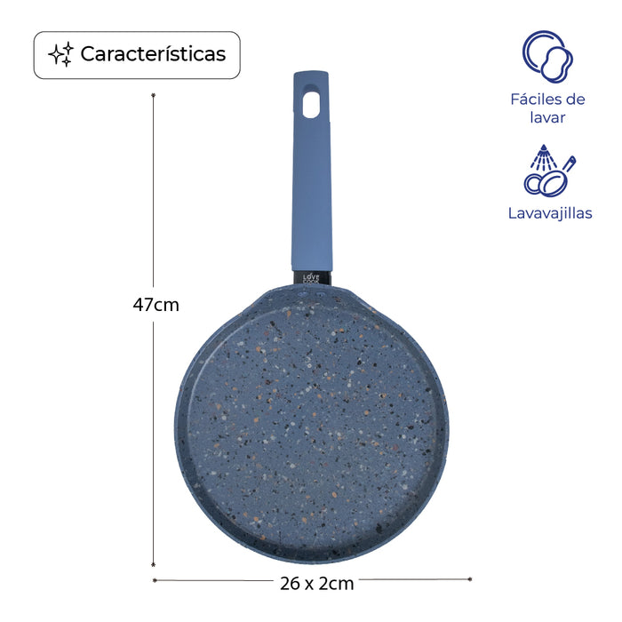 Love Cook Sartén Crepera Línea IH Venecia 26cm- Queen Sense