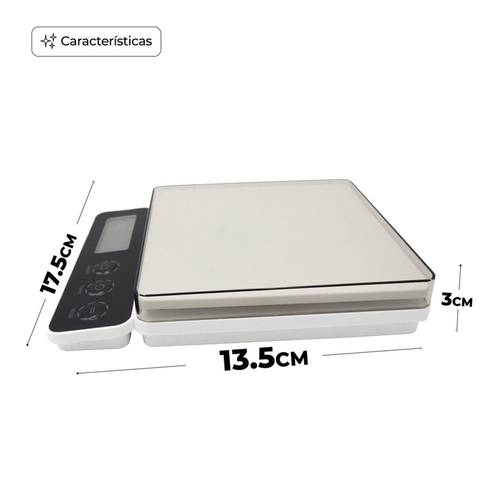 Báscula Gramera Digital 3kg Alta Precisión Tara Cocina