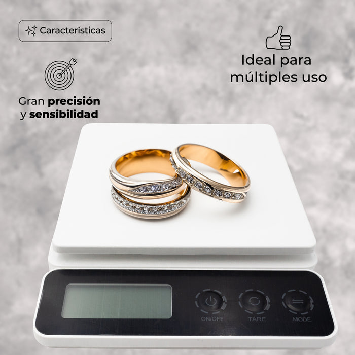 Báscula Gramera Digital 3kg Alta Precisión Tara Cocina