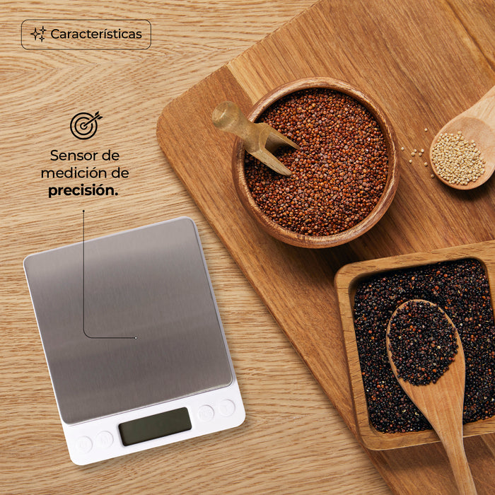 Báscula Gramera Digital Portátil 0.1g a 2 Kg C/Tara