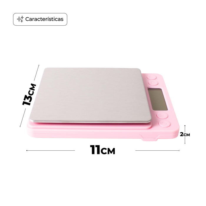 Báscula Gramera Digital Portátil 0.1g a 2 Kg C/Tara