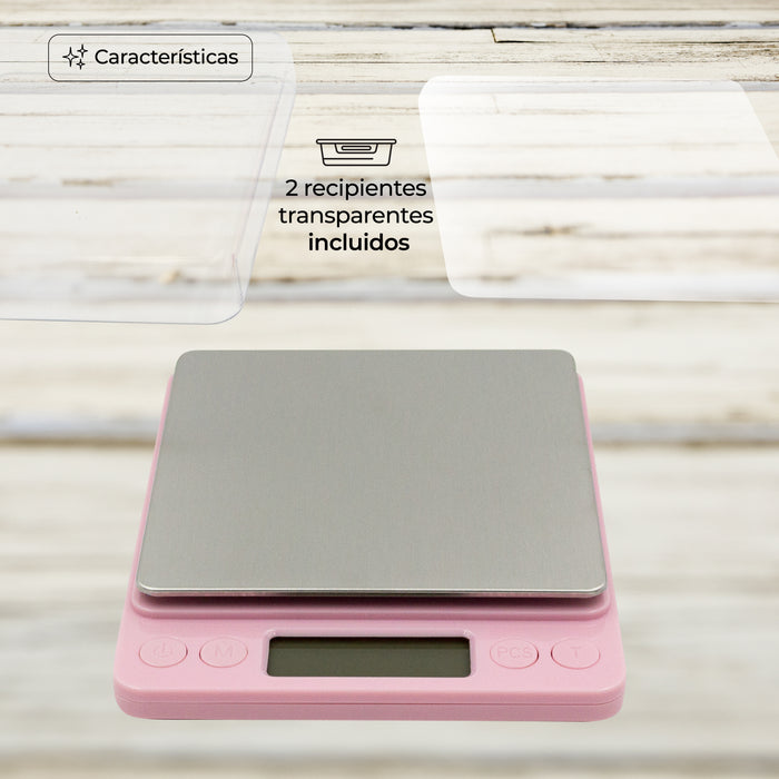 Báscula Gramera Digital Portátil 0.1g a 2 Kg C/Tara