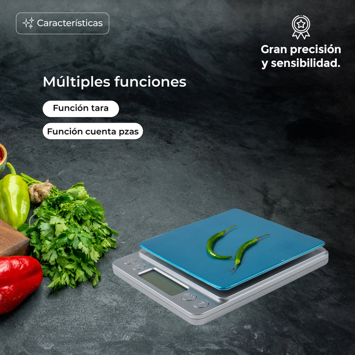 Báscula Gramera 500g/0.01g Digital Precisión Tara Unidades