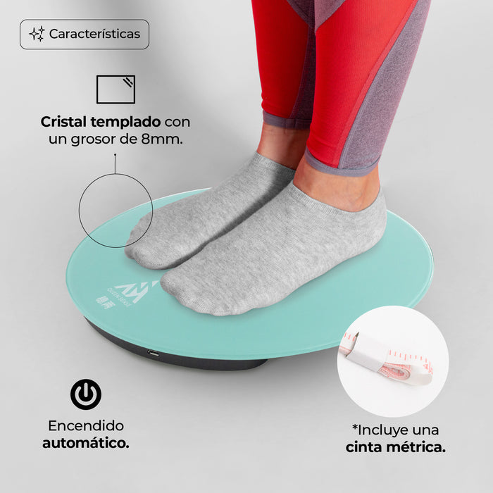 Báscula Personal Digital Vidrio Templado 180kg Baterias