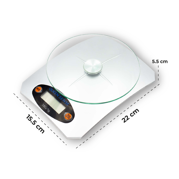 Peso bascula digital cocina base cristal