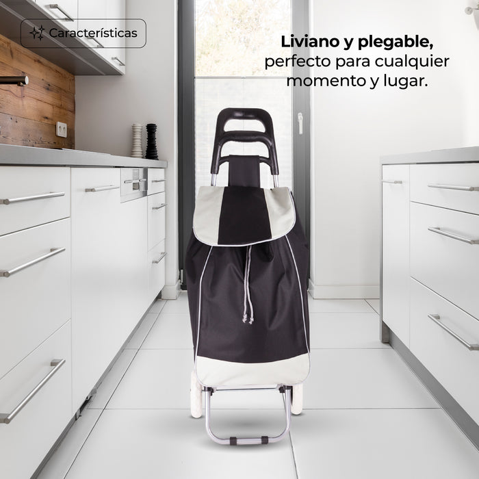 Queen Sense Carrito Sencillo Plegable para Mandado, Resistente