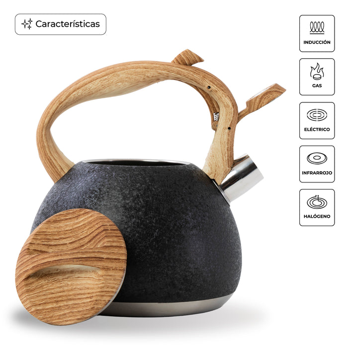 Tetera Silbadora Acero Inoxidable 3L Inducción Onyx Pro
