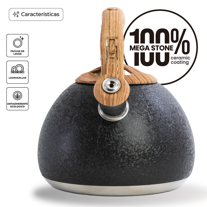 Tetera Silbadora Acero Inoxidable 3L Inducción Onyx Pro