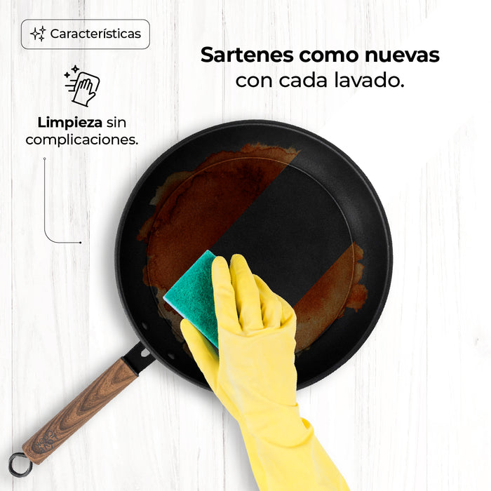 Bateria De Cocina Recubrimiendo De Carbón Antiadherente 10pz