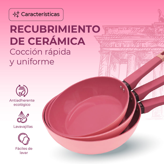 Love Cook Juego de Woks Línea IH Berlín 4 Pzas - Queen Sense
