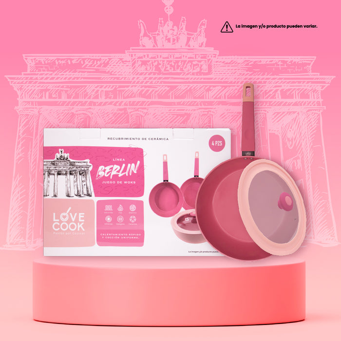 Love Cook Juego de Woks Línea IH Berlín 4 Pzas - Queen Sense