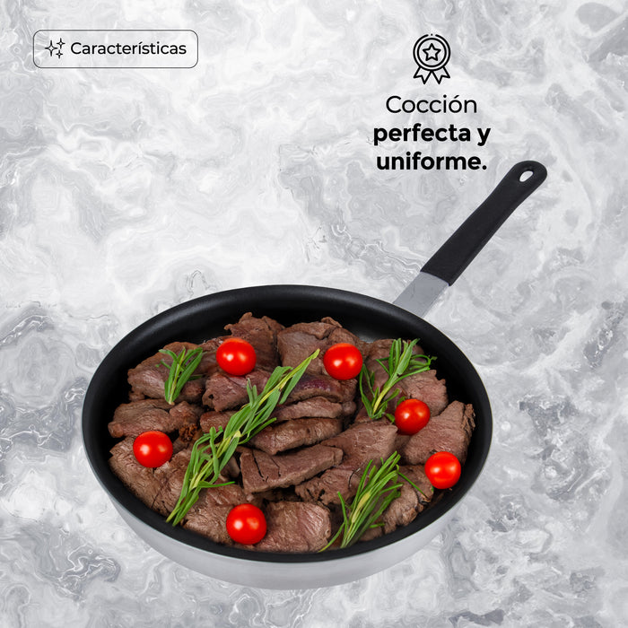 Sartén Antiadherente Acero Inoxidable 22cm Negro