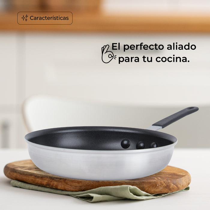 Sartén Antiadherente Acero Inoxidable 22cm Negro