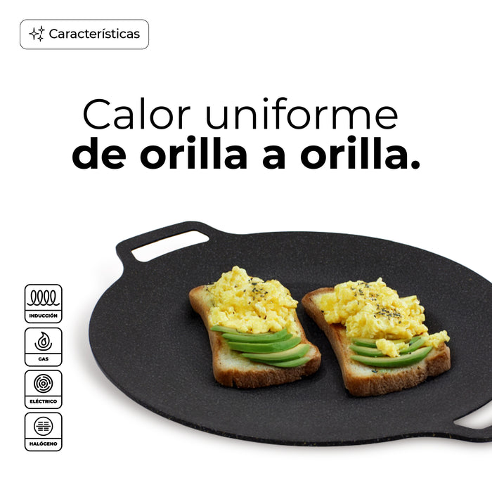 Comal Redondo Mármol IH Negro