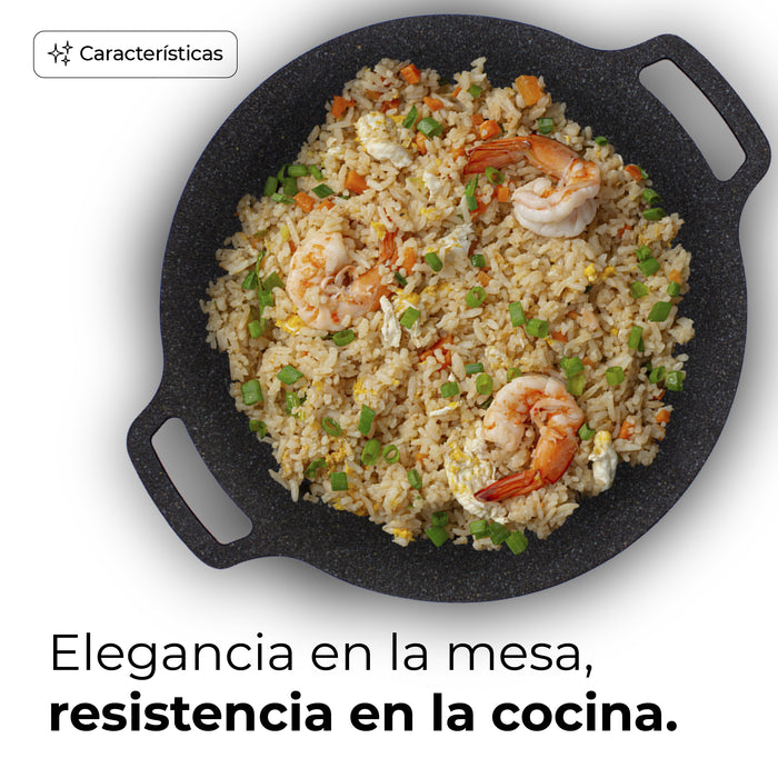 Comal Redondo Mármol IH Negro