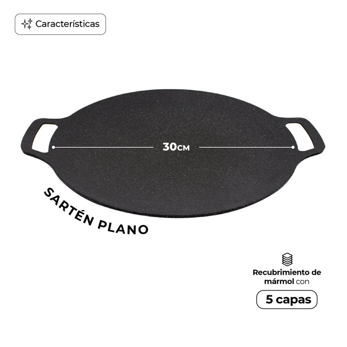 Comal Redondo Mármol IH Negro