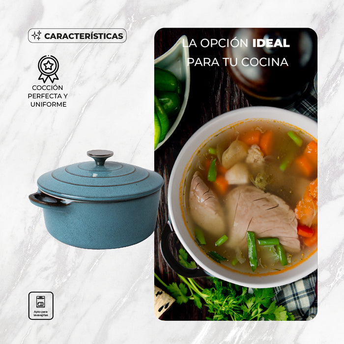 Cacerola Cerámica Azul 30cm Antiadherente Inducción
