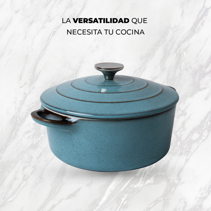 Cacerola Cerámica Azul 30cm Antiadherente Inducción
