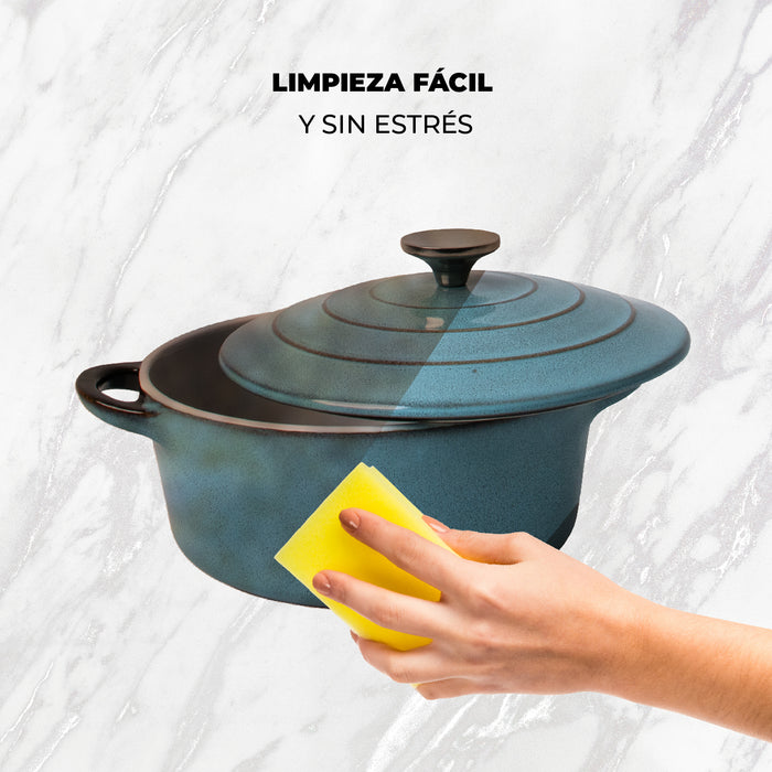Cacerola Cerámica Azul 30cm Antiadherente Inducción
