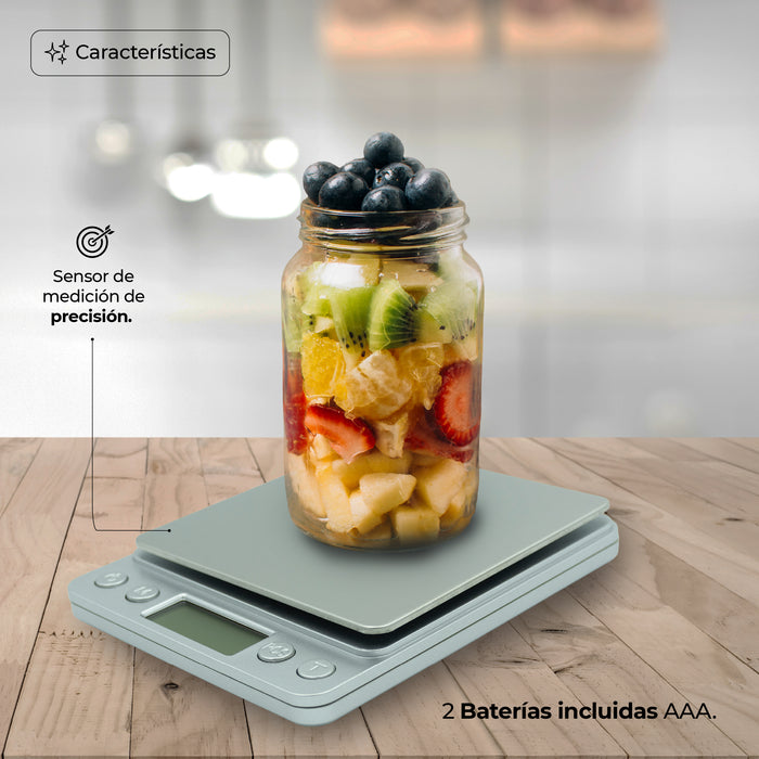 Báscula Gramera Digital Portátil 0.1g a 2 Kg C/Tara