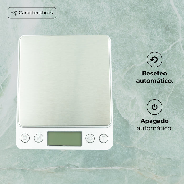 Báscula Gramera Digital Portátil 0.1g a 2 Kg C/Tara