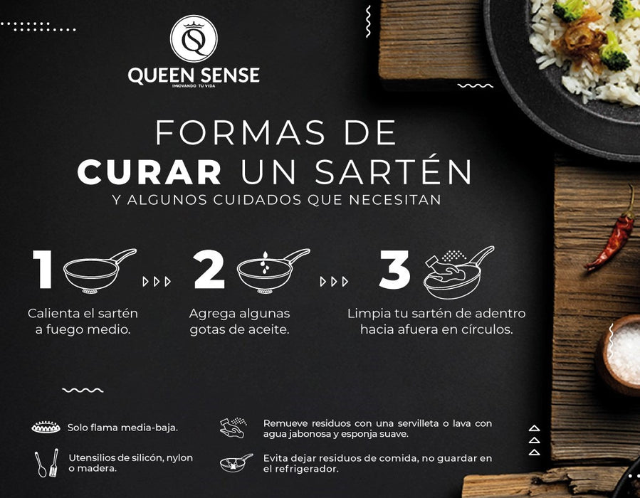 Batería De Cocina Queen Sense Marmol Basic 4 Piezas