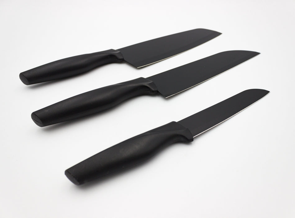 Elegance Set de 3 cuchillos jamoneros Negro